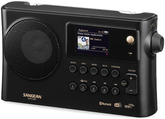 Sangean WFR-28 Φορητό Ραδιόφωνο με Bluetooth και USB Μαύρο