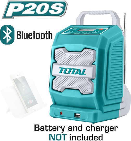 Total TJRLI2001 Επιτραπέζιο Ραδιόφωνο Μπαταρίας με USB Μπλε