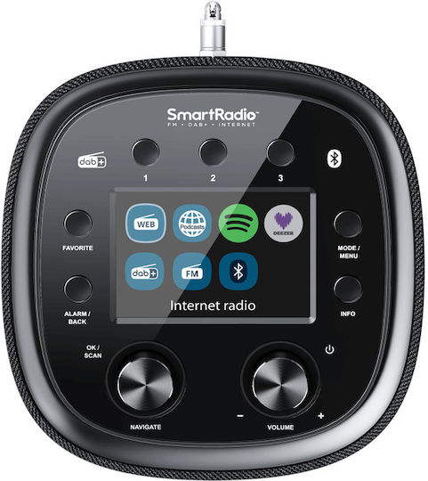 Kenwood GCT-25-CRST500S-B DAB mit Bluetooth Schwarz