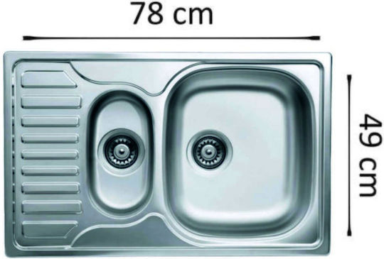 Freddo Ένθετος Δεξιός Inox Μ78xΠ49cm Γκρι Freddo Ένθετος Δεξιός Inox Μ78xΠ49cm Γκρι