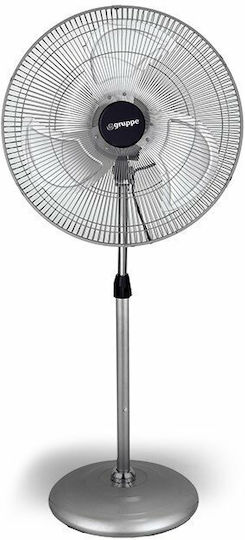 Gruppe Ανεμιστήρας Ορθοστάτης 130W Διαμέτρου 50cm Ασημί