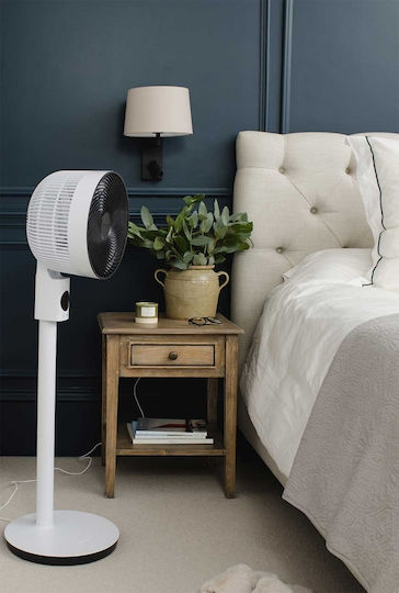 Meaco SEFTE10PS-EU Pedestal Fan 26W 10cm Diameter With Remote Control White