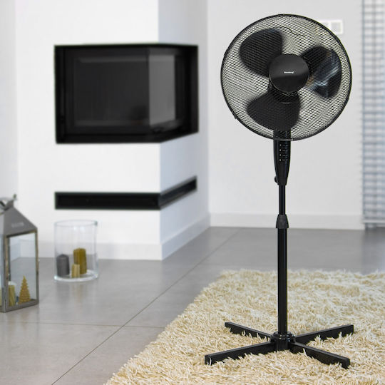 Klausberg Ventilator Pe Piedestal 50W Diametru Ventilator 40cm Negru