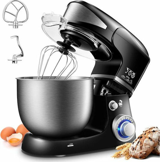 Royalty Line Royalty Line Küchenmaschine 1600W mit Rostfreiem Schüssel 5,5l Schwarze