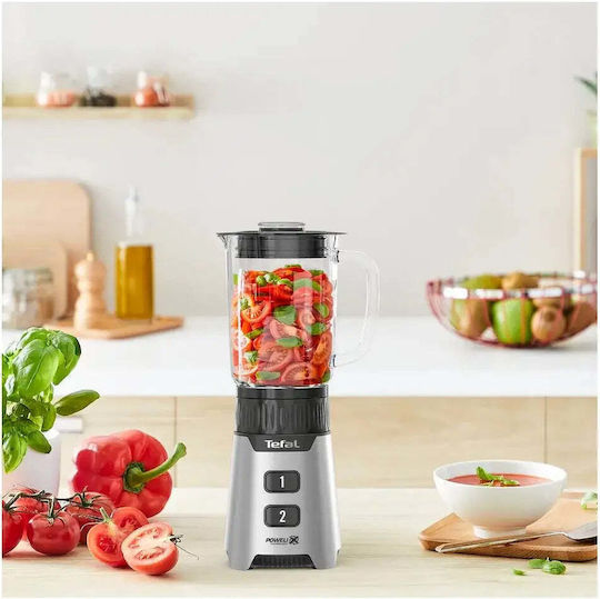 Tefal Minimix Μπλέντερ με Γυάλινη Κανάτα 700 ml 400W Ασημί