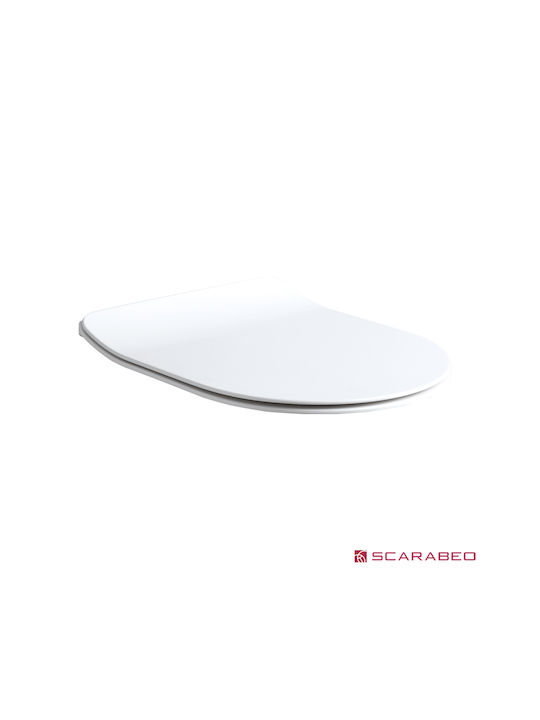 Scarabeo Καπάκι Λεκάνης Slim Soft Close από Βακελίτη Λευκό