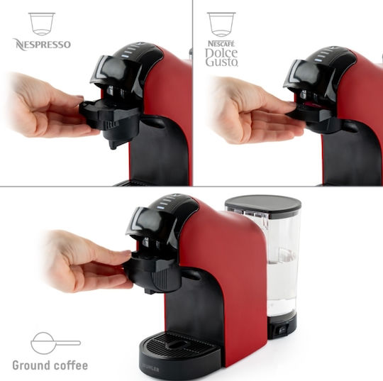 Muhler MCM-611 Pod Coffee Machine Nespresso Pressure 20bar Red