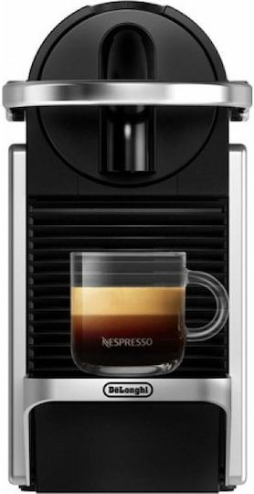 De'Longhi Pixie Kapsel-Kaffeemaschine Nespresso Druck 19bar mit Milchaufschäumer Silber