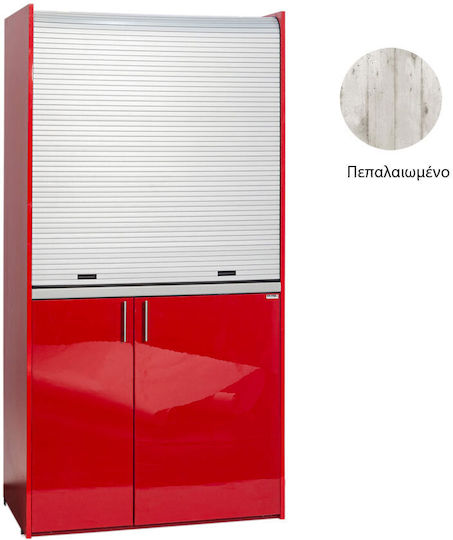 Silver ΚΣ105 Πολυκουζινάκι με Αριστερή Γούρνα 105x65x209cm Μπεζ Πεπαλαιωμένο