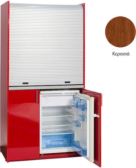Silver K105 K105-Cherry Kitchenette with Left Sink Bowl 105x65x209cm Cherry