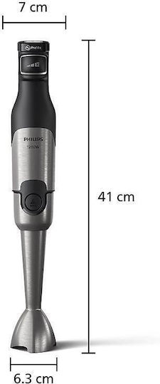 Philips 5000 Series Ραβδομπλέντερ με Ανοξείδωτη Ράβδο 1200W Ασημί