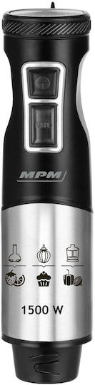MPM Ραβδομπλέντερ με Ανοξείδωτη Ράβδο 1500W Μαύρο