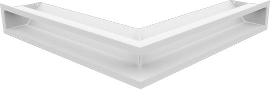 Kratki Γωνιακή Περσίδα Τζακιού 56x56x9cm Λευκή
