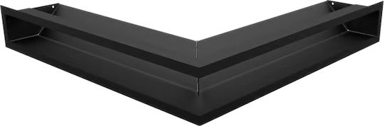 Kratki Corner Fireplace Air Shutter Black 56x56x9cm