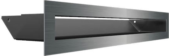 Kratki luft 6 40 45S SZ Perdea de aer pentru șemineu dreptunghiulară Perdea de aer pentru șemineu 40x6cm Inox