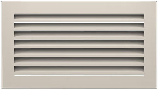 Kratki Rectangular Fireplace Air Shutter Beige 30x17cm