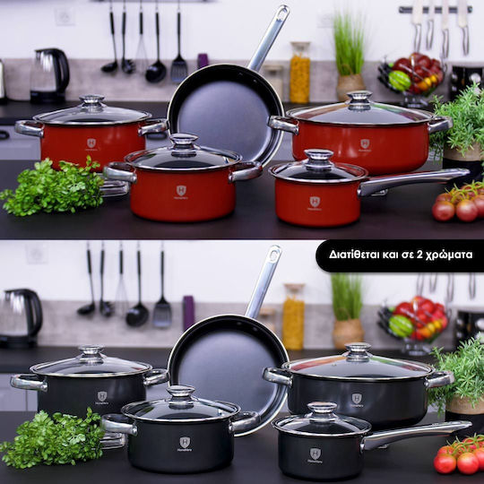 HomeVero Комплект съдове за готвене от Алуминий Red 9бр