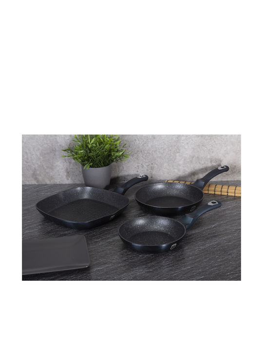 Berlinger Haus Metallic Line Pans Set of Aluminum with Non-stick Coating Aquamarine Collection 3pcs