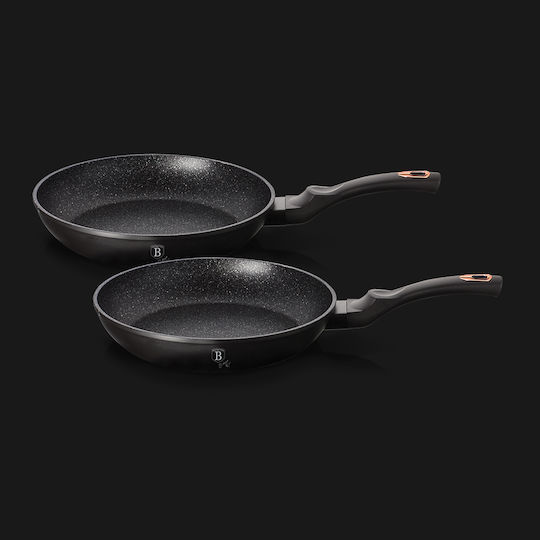 Berlinger Haus Black Rose Collection Set de tigăi din aluminiu turnat Negru cu strat antiaderent BH-1644 2buc