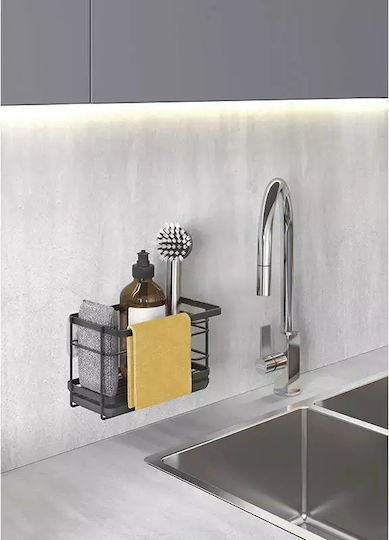 Metaltex Metallisches Abtropfgestell für Besteck Schwarz 22x13x14cm
