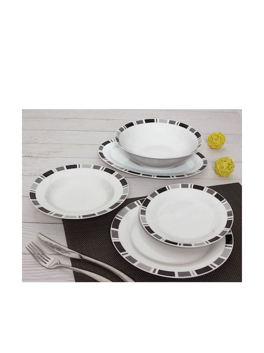 Ankor Black Porcelain Dinnerware Set 20pcs