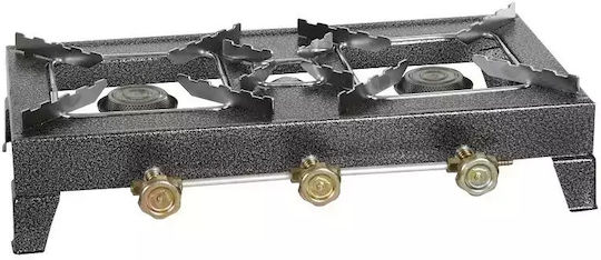 Calfer Gas Countertop Liquid Gas Triple Gray Hearth