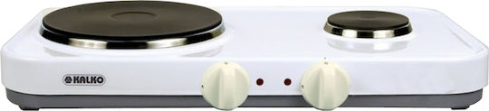 Davoline EK1950 Countertop Burner Emaille Double Weiß