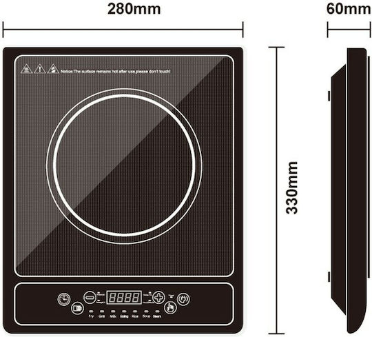 Royalty Line Induction Countertop Single Burner Black