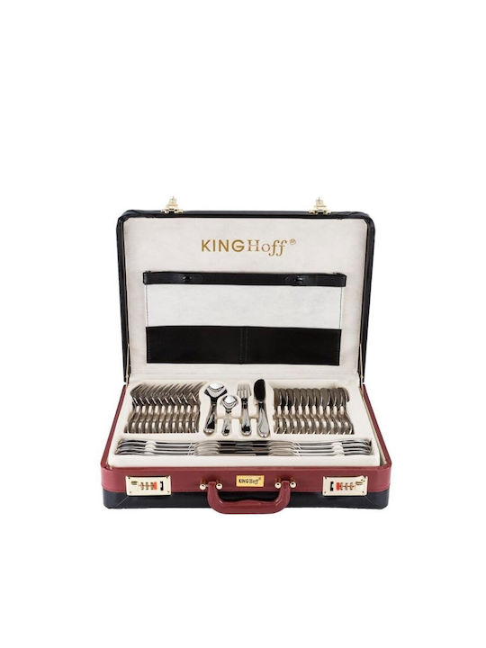 KING Hoff Cutlery Set Stainless Silver 72pcs