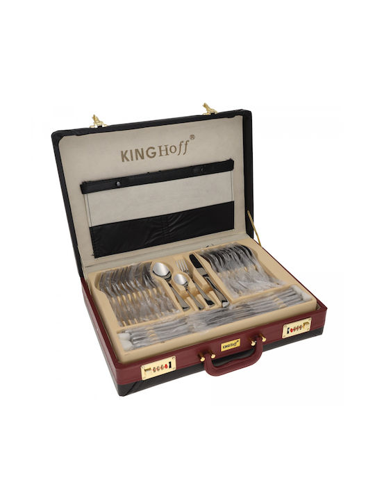 KING Hoff Cutlery Set Stainless Silver 72pcs