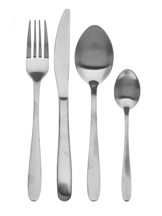 Excellent Houseware Σετ Μαχαιροπίρουνα Ανοξείδωτα Ασημί 16τμχ