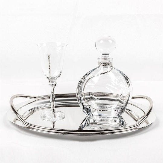 Комплект за сватбен кум Silver / Кристална Сребрист 3бр
