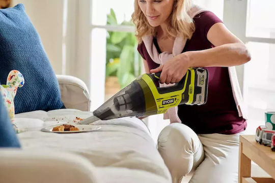 Ryobi R18HV-0 Επαναφορτιζόμενο Σκουπάκι Χειρός Χωρίς Φορτιστή και Μπαταρία Κίτρινο