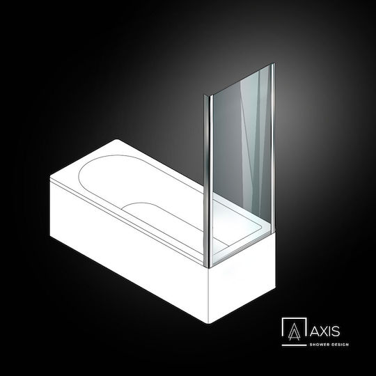 Axis Fixed Side Bathtub 70x140cm Clear Glass