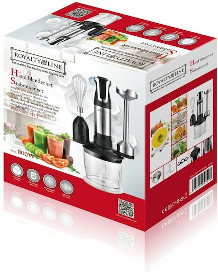 Royalty Line Πολυκόπτης Multi 800W με Δοχείο 1.2lt Inox