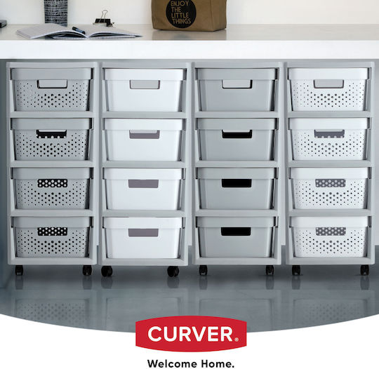 Curver Тролей Кухненски Пластмасов 4 Местен Бял 36x30x69см