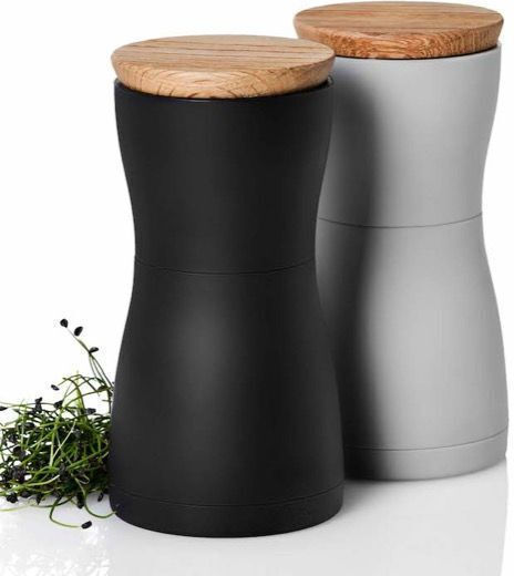 Ad Hoc Manual Set Spice Mills made of Ceramic in Black Color 13.3cm 2pcs