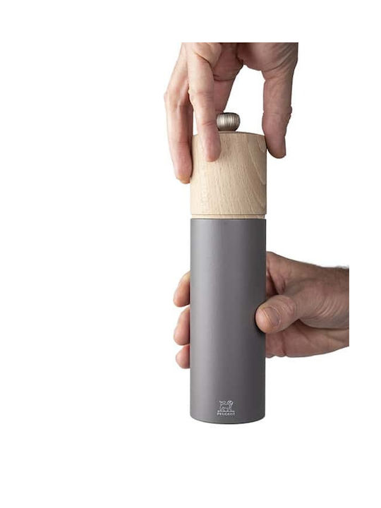Peugeot Boreal Manual Set Spice Mills made of Wood in Gray Color 21cm 1pcs
