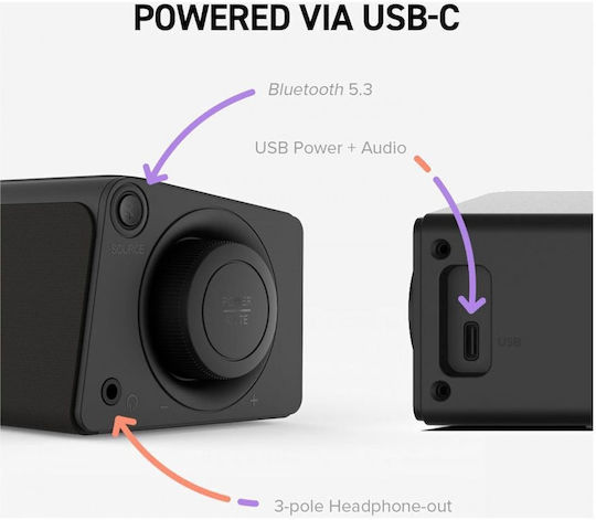 Creative Stage SE Mini Soundbar 12W 2.0 Bluetooth Μαύρο