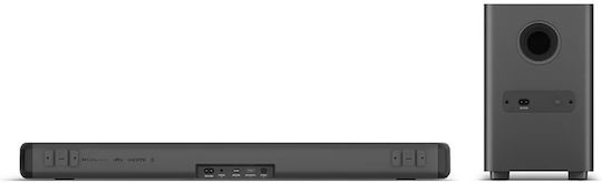 Philips Soundbar 2.1 Bluetooth και HDMI 120W με Ασύρματο Subwoofer και Τηλεχειριστήριο Γκρι TAB5309/10