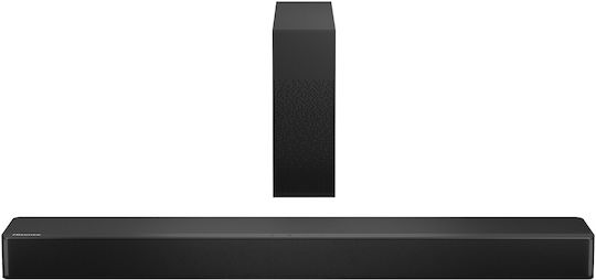 Hisense Soundbar 2.1 Bluetooth και HDMI 120W με Ασύρματο Subwoofer Μαύρο HS2100