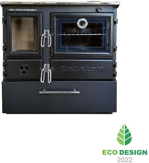 Caliskan 214 Oțel Soba pe lemne cu Cuptor 6.4kW Gri