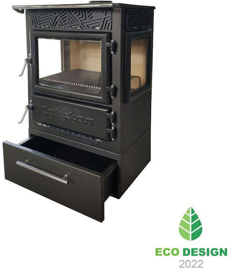Caliskan 305-3D Χαλύβδινη Ξυλόσομπα 12.5kW Γκρι