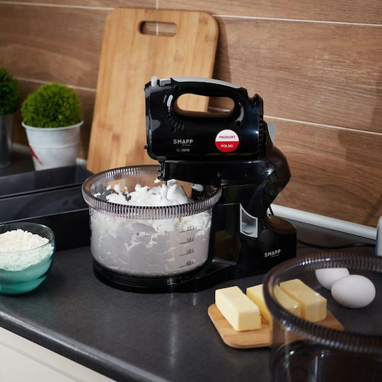 Smapp Μίξερ με Πλαστικό Κάδο 3.3lt Μαύρο 580W