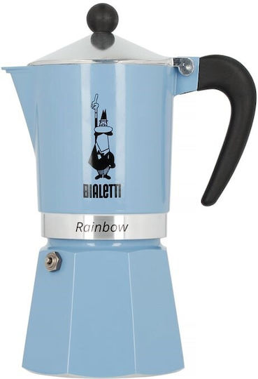 Bialetti Rainbow 3tz Espressokocher für den Herd 6 Tassen Blau
