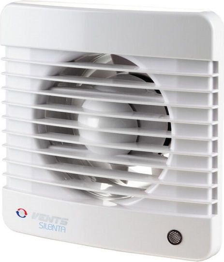 Vents Επιτοίχιος Εξαεριστήρας Μπάνιου 125mm Λευκός