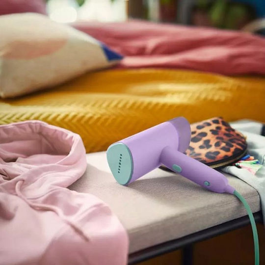 Philips Garment Steamer Hand 1000W with Tank 100ml Purple