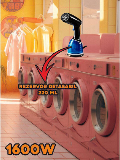 Hausberg HB-7900NG Aparat de călcat cu abur pentru haine de Mână 1500W cu rezervor 220ml Albastru