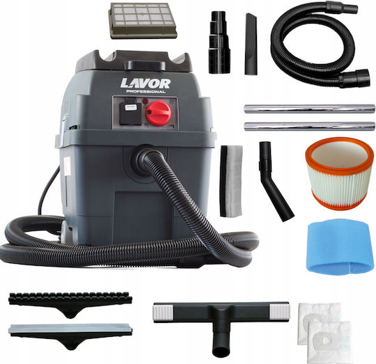 Lavor Pro Worker EM Σκούπα Υγρών / Στερεών 1400W με Πλαστικό Κάδο 27lt