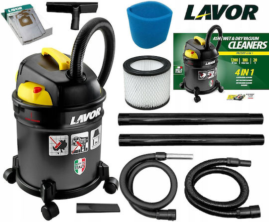 Lavor Freddy Vacuum Wet / Dry 1200W with Plastic Bin 20lt